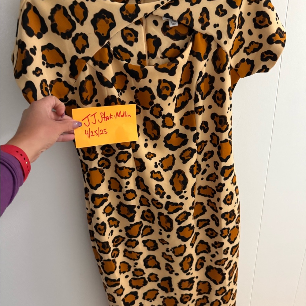 Disney Dress Shop Leopard Print Hidden Mickey wiggle dress